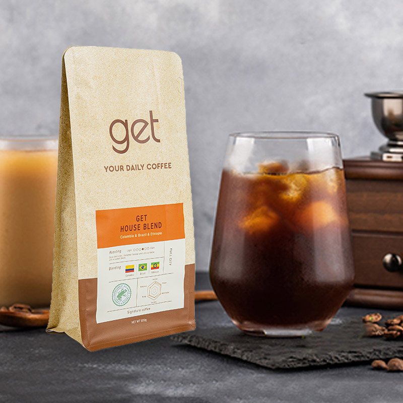 ถุงกาแฟซีลแปดด้าน 250ก.-1กก