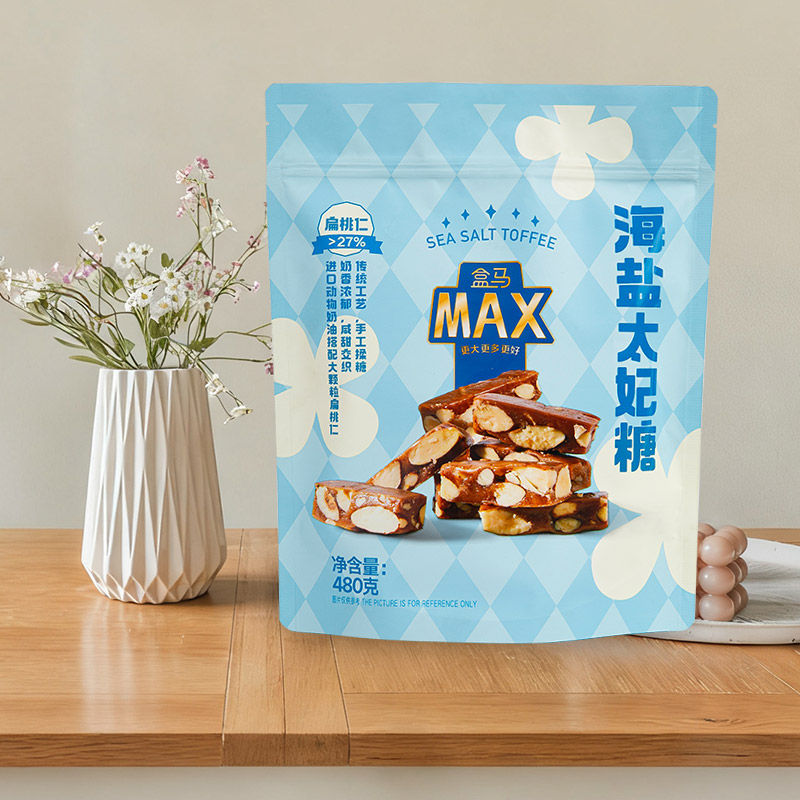 ถุงขนมยืนขึ้นสีสันสดใส